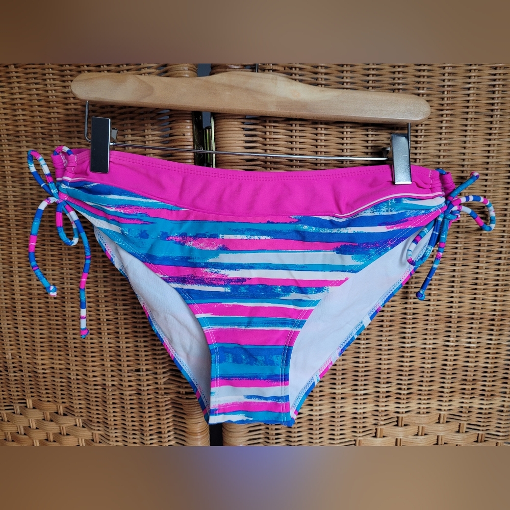 Vibrant Pink and Blue Women's Swim Bottom